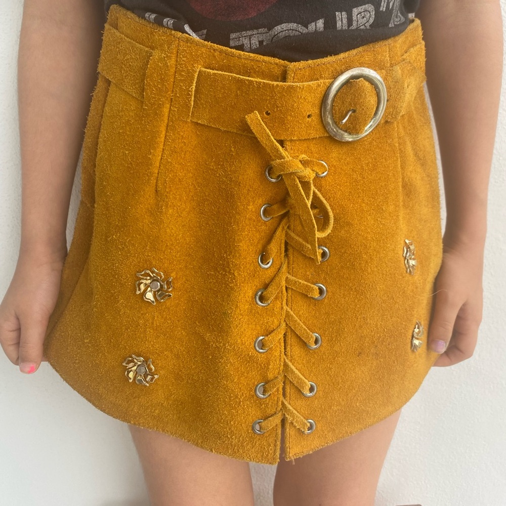 Vintage suede skirt